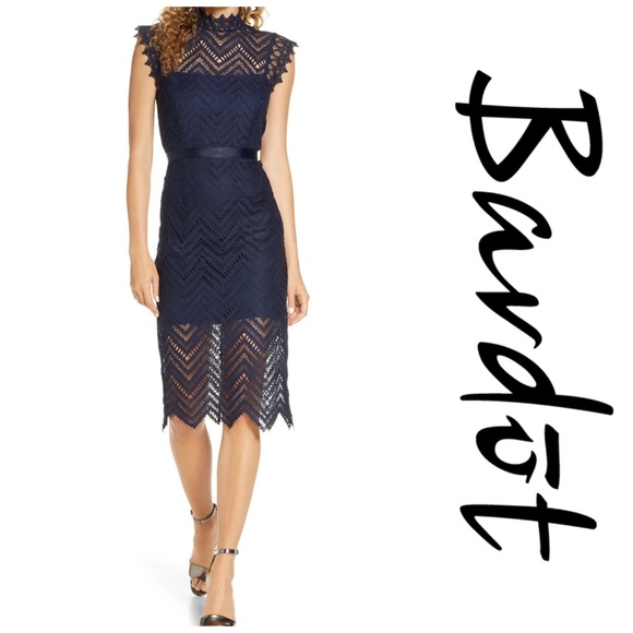 bardot imogen lace sheath